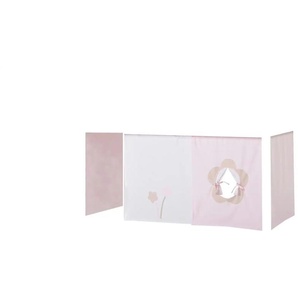 Hoppekids Vorhang für Spielbett 70x160 Fairytale Flower ¦ rosa/pink ¦ Maße (cm): B: 300 H: 72