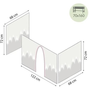Hoppekids Vorhang für Spielbett 70x160 Winter Wonderland ¦ creme ¦ Maße (cm): B: 300 H: 72