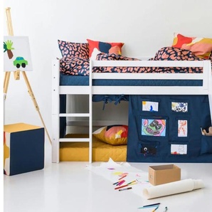 Hoppekids Vorhang für Spielbett 90x200  Creator ¦ blau ¦ Maße (cm): B: 380 H: 72