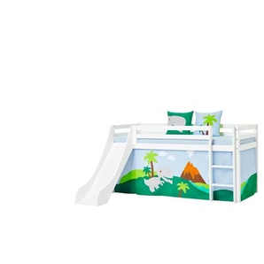 Hoppekids Vorhang für Spielbett 90x200 Dinosaur ¦ mehrfarbig ¦ Maße (cm): B: 380 H: 72