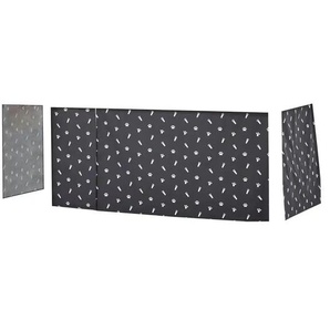 Hoppekids Vorhang für Spielbett 90x200 - grau - Materialmix - 380 cm - 72 cm | Möbel Kraft