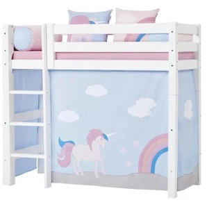 Hoppekids Vorhang Mittelhochbett 70x160  Unicorn ¦ mehrfarbig ¦ Maße (cm): B: 300 H: 108