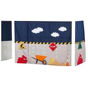 Hoppekids Vorhang Mittelhochbett 90x200  Construction ¦ mehrfarbig ¦ Maße (cm): B: 380 H: 108