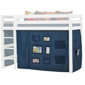 Hoppekids Vorhang Mittelhochbett 90x200  Creator ¦ blau ¦ Maße (cm): B: 380 H: 108