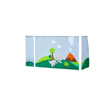Hoppekids Vorhang Mittelhochbett 90x200  Dinosaur ¦ mehrfarbig ¦ Maße (cm): B: 380 H: 108