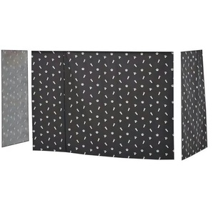 Hoppekids Vorhang Mittelhochbett 90x200  Pets ¦ grau ¦ Maße (cm): B: 380 H: 108