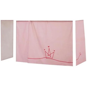 Hoppekids Vorhang Mittelhochbett 90x200  Princess ¦ rosa/pink ¦ Maße (cm): B: 380 H: 108