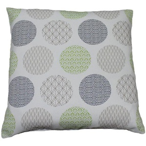 Kissenhülle HOSSNER - HOMECOLLECTION Rotolo Kissenbezüge Gr. B/L: 50 cm x 50 cm, 1 St., Polyester, grün (weiß, schwarz, grün, beige) Kissenbezüge gemustert