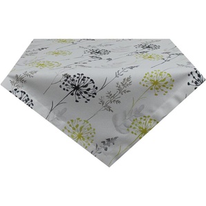 Mitteldecke HOSSNER - HOMECOLLECTION Flair Tischdecken Gr. B/L: 85 cm x 85 cm, 1 St., gelb (weiß, senf, braun, schwarz) Mitteldecken