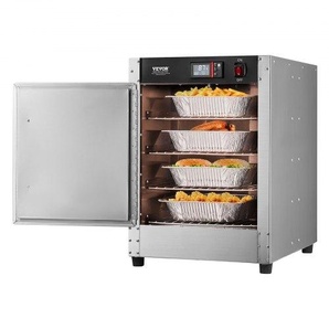 Hot Box Speisenwärmer 4-stufiger Imbisswärmer mit Wasserschale & 4 Pfannen & Einzeltür & verstellbaren Ablagen, Speisenwärmerschrank aus Edelstahl, ideal zur Aufbewahrung von Pizza Hühnchen XXSPBWJ4CBTMLX7IBV2