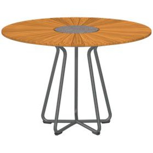 HOUE CIRCLE Gartentisch Stahl Grau/Bambus