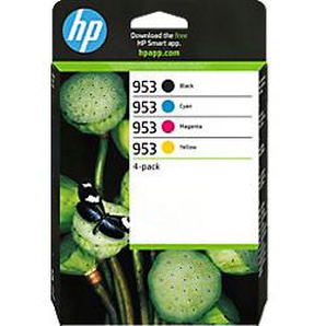 HP 953 Original Tintenpatrone 6ZC69AE Schwarz, Cyan, Magenta, Gelb Multipack 4 Stück 1084404