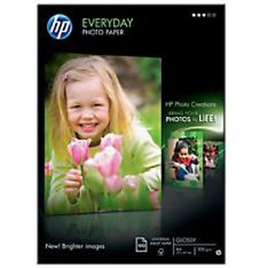 HP Inkjet Everyday Fotopapier Glänzend DIN A4 200 g/m² Weiß 100 Blatt Q2510A