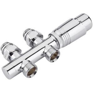 Hudson Reed - Chrom Hahnblockventil, gerade mit Chrom-THV und auswählbaren Adaptern