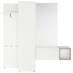 hülsta Garderobe, Alu, Weiß, Metall, 211.2x211.2x45 cm, in verschiedenen Größen erhältlich, hängend, Beimöbel erhältlich, Garderobe, Garderoben-Sets