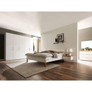 hülsta Schlafzimmer, Weiß, Eiche, furniert, 6 Fächer, 180x200 cm, Blauer Engel, Goldenes M, Made in Germany, DIN EN ISO 9001, Dgm, in verschiedenen Größen erhältlich,individuell planbar, Holz-Dekoren erhältlich, Schlafzimmer, Komplette Schlafzimmer