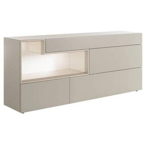 hülsta Sideboard , Weiß, Hellgrau, Bronze , 176x88x45 cm , Blauer Engel, DGM , Beimöbel erhältlich , Wohnzimmer, Kommoden & Sideboards, Sideboards
