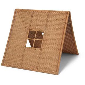 Hütte Braided faser holz natur / Klappbar - Rattan / 100 x 100 cm - Ferm Living - Holz natur