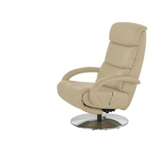 Hukla Leder-Relaxsessel beige - Leder Florian ¦ beige ¦ Maße (cm): B: 73 H: 109 T: 91.0