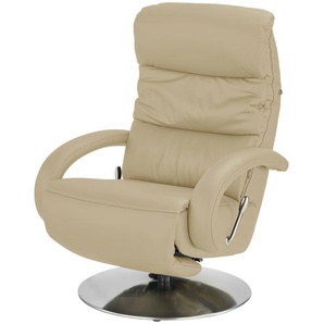 Hukla Leder-Relaxsessel  Florian ¦ beige ¦ Maße (cm): B: 73 H: 102 T: 91