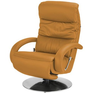 Hukla Leder-Relaxsessel  Florian ¦ orange ¦ Maße (cm): B: 73 H: 102 T: 91