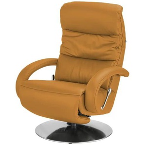 Hukla Leder-Relaxsessel  Florian ¦ orange ¦ Maße (cm): B: 73 H: 102 T: 91.0