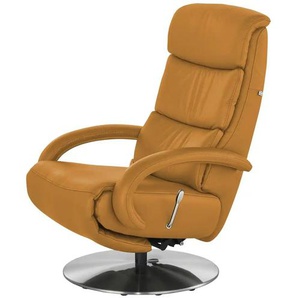Hukla Leder-Relaxsessel Florian - orange - Materialmix - 73 cm - 109 cm - cm 91,0 | Möbel Kraft
