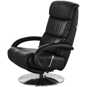 Hukla Leder-Relaxsessel  Florian ¦ schwarz ¦ Maße (cm): B: 73 H: 109 T: 91.0