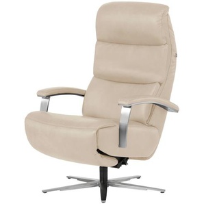 Hukla Ledersessel  Florian ¦ creme ¦ Maße (cm): B: 73 H: 115 T: 91.0