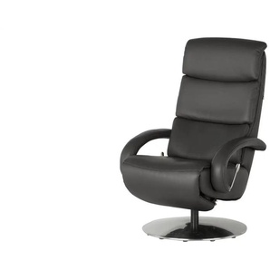 Hukla Ledersessel Florian - grau - Materialmix - 73 cm - 115 cm - cm 91,0 | Möbel Kraft