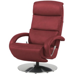 Hukla Ledersessel  Florian ¦ rot ¦ Maße (cm): B: 73 H: 109 T: 91.0