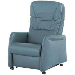 Hukla Ledersessel  Tobias - blau - Materialmix - 75 cm - 102 cm - 88 cm | Möbel Kraft