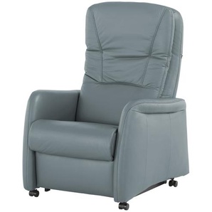 Hukla Ledersessel  Tobias - blau - Materialmix - 75 cm - 102 cm - 88 cm | Möbel Kraft