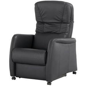 Hukla Ledersessel  Tobias ¦ schwarz ¦ Maße (cm): B: 75 H: 105 T: 88.0