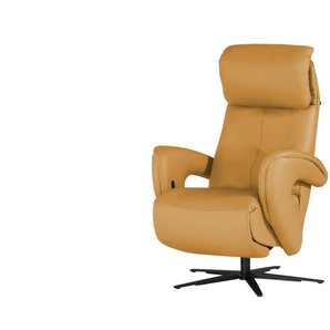 Hukla Relaxsessel aus Leder Pierre ¦ orange ¦ Maße (cm): B: 75 H: 115 T: 87.0