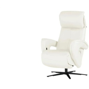 Hukla Relaxsessel aus Leder Pierre ¦ weiß ¦ Maße (cm): B: 75 H: 115 T: 87.0