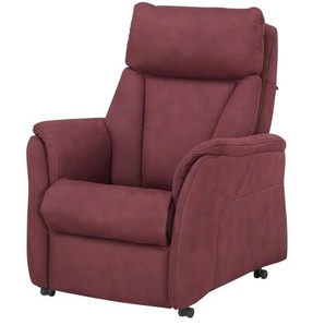 Hukla Relaxsessel mit Relaxfunktion Pascal ¦ rot ¦ Maße (cm): B: 77 H: 102 T: 90.0