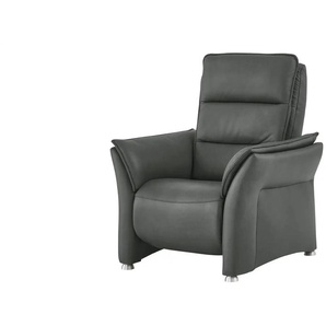 Hukla Sessel Echtleder Corina - grau - Materialmix - 94 cm - 112 cm - cm 90,0 | Möbel Kraft