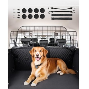 Hunde Autobarriere einstellbare Trennwand Hundegitter 1525 mm Autoschutzgitter für die Rücksitze, Haustierbarriere aus Drahtgeflecht, universell passende Autobarriere für SUVs Lkws Fahrzeuge TYTYHPTZJSCW922J7V0