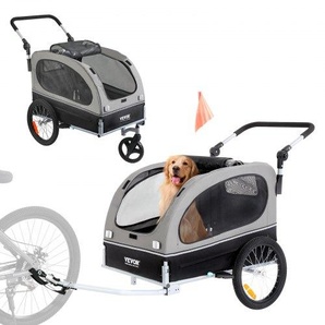 Hundeanhänger 40 kg 2in1 Fahrradanhänger Kohlenstoffstahl + 600D Oxford-Gewebe + PP faltbar 1470 x 720 x 780 mm als Anhänger 1530 x 720 x 825 mm als Kinderwagen Hundebuggy Jogger Anhänger TCTCLYSCWZXCSF5IBV0