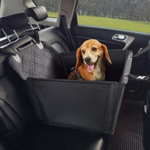 Hundeautositz, wasserdichter Hundesitzerhöhung fürs Auto mit Stützrahmen, Haustierautositz mit ansteckbarer Sicherheitsleine, Hundeautobett für kleine, mittelgroße und große Hunde bis 18 kg, Schwarz CWZGQCZYKJSHDTX84V0
