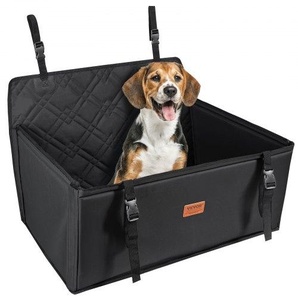 Hundeautositz, wasserdichter Hundesitzerhöhung fürs Auto mit Stützrahmen, Haustierautositz mit ansteckbarer Sicherheitsleine, Hundeautobett für kleine, mittelgroße und große Hunde bis 22 kg, Schwarz CWZGQCZYKJSHX411VV0