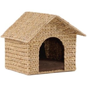 Xxxl Hundebett, Hellbraun, Holz, Metall, Kunststoff, Wasserhyazinthe, 43x40x36 cm, weich gepolstert, Freizeit, Tierbedarf, Hundebetten