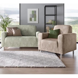 Hussen-Set Hussen Gr. 3-Sitzer-Husse, Baumwolle, braun (cognac) Hussen