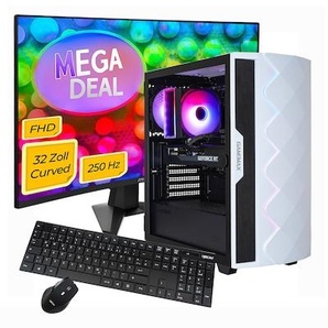 Hyrican GAMEMAX MegaDeal Diamond WT SET2715 7813 i7 14700F 16GB/1TB SSD RTX 5070 Win11 + MSI MAG 31C6X Monitor 80cm (32) SET02715