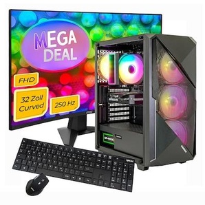 Hyrican GAMEMAX MegaDeal Striker SET2713 7812 i7 14700F 16GB/1TB SSD RTX 5060 Ti Win11 + MSI MAG 32C6X Monitor 80cm (32) SET02713