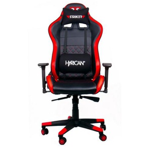 Hyrican Gaming-Stuhl Striker Code Red XL ergonomischer Gamingstuhl, Schreibtischstuhl (Set), inklusive Bodenschutzmatte 1100x1100x2mm