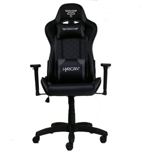 Hyrican Gaming-Stuhl Striker Comander schwarz, ergonomischer Gamingstuhl, Bürostuhl, Schreibtischstuhl, geeignet für Kinder und Jugendliche