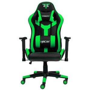 Hyrican Gaming-Stuhl Striker Copilot schwarz/grün, Kunstleder, ergonomischer Gamingstuhl, Bürostuhl, Schreibtischstuhl, geeignet für Jugendliche und Erwachsene