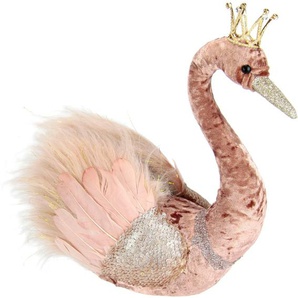 Dekofigur I.GE.A. Schwan Dekofiguren Gr. B/H: 25 cm x 30 cm, rosa Deko-Objekte Deko Schwan, Tierfiguren